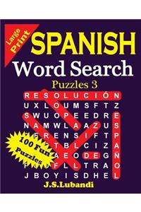 Large Print Spanish Word Search Puzzles 3