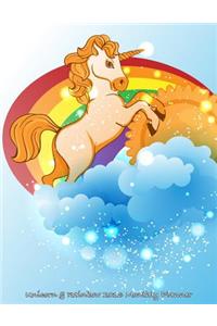 Unicorn & Rainbows 2016 Monthly Planner