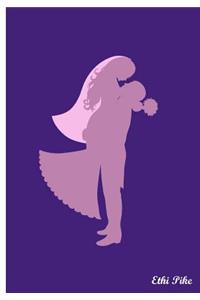 Bride and Groom - Purple Notebook / Extended Lined Pages / Soft Matte Cover