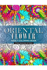 Oriental Flower Adult Coloring Book
