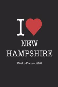 I love New Hampshire: I love New Hampshire weekly planner 2020 day planner 2020 53 pages 8.5 x 11 inches ca. DIN A4