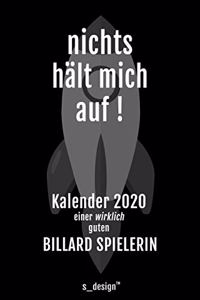 Kalender 2020 für Billard Spieler / Billard Spielerin