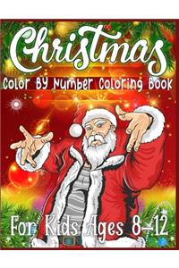 Christmas Color By Number Coloring Book For Kids Ages 8-12