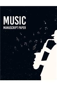 Wide Staff music Manuscript Paper