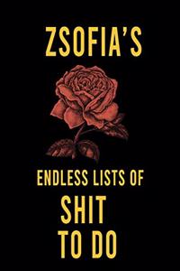 Zsofia's Endless Lists of Shit to do