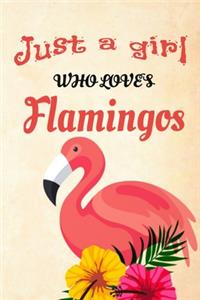 Just A Girl Who Loves flamingo notebook journal for girls - flamingo notebook for women