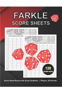 Farkle Score Sheet