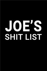 Joe's Shit List