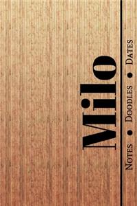 Manly Masculine Notebook with Personalized Monogram Milo