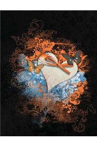 Floral Butterfly Heart Notebook