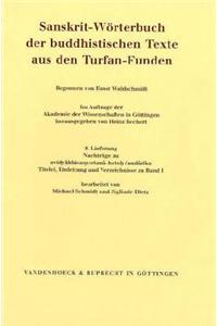 Sanskrit-Worterbuch Der Buddhistischen Texte Aus Den Turfan-Funden