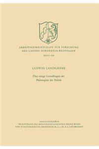 Über einige Grundfragen der Philosophie der Politik