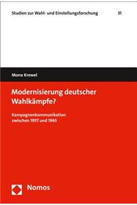 Modernisierung Deutscher Wahlkampfe?