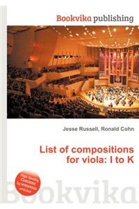 List of Compositions for Viola