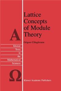 Lattice Concepts of Module Theory