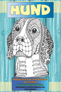 Malbücher für Erwachsene mit Tieren - Erstaunliche Muster Mandala und Entspannung - 100 Kreaturen und Tiere - Hund