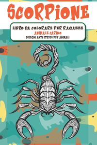 Libro da colorare per ragazze - Disegni Anti stress per animali - Animale carino - Scorpione