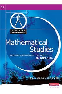 Pearson Baccalaureate: Mathematical Studies for the IB Diploma International Edition