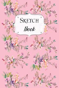 Sketch Book: Cherry Blossom Sketchbook Scetchpad for Drawing or Doodling Notebook Pad for Creative Artists Floral Flowers #2