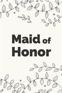 Maid of Honor Wedding Planner Notebook