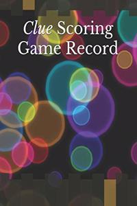 Clue Scoring Game Record