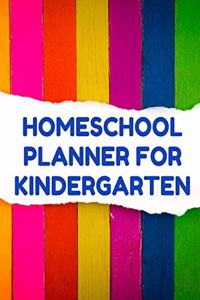 Homeschool Planner for Kindergarten