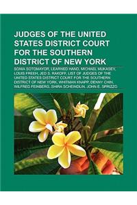 Judges of the United States District Court for the Southern District of New York