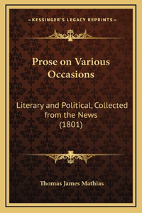 Prose on Various Occasions