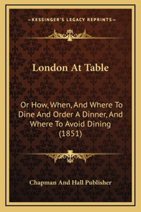 London At Table