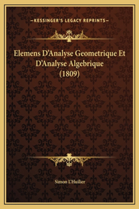 Elemens D'Analyse Geometrique Et D'Analyse Algebrique (1809)
