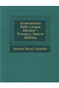 Grammatica Della Lingua Ebraica - Primary Source Edition