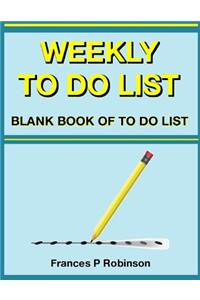 Weekly To Do List