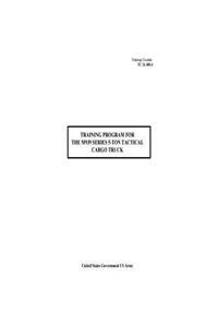 Training Circular TC 21-305-3 Training Program For The M939 Series 5-Ton Tactical Cargo Truck