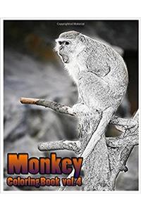 Monkey Coloring Book: A Coloring Book Containing 30 Monkey Designs in a Variety of Styles to Help You Relax: 4