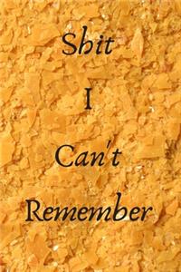 Shit I Can't Remember
