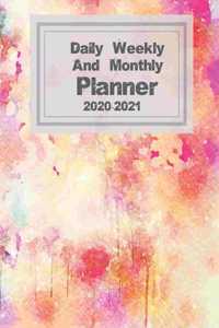 Daily Weekly & Monthly Planner 2020-2021