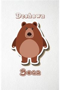 Deshawn Bear A5 Lined Notebook 110 Pages