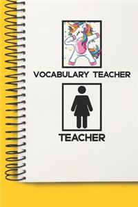 Vocabulary Teacher Awesome unicorn Tutor Gift For Best Vocabulary Teacher A beautiful personalized