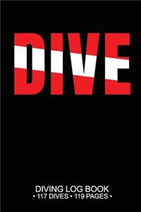 Dive Diving Log Book 117 Dives 119 Pages
