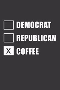 Democrat Republican Coffee Notebook