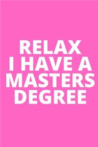 Relax I Have a Masters Degree
