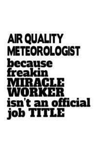 Air Quality Meteorologist Because Freakin Miracle Worker Is Not An Official Job Title