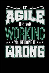 If Agile Isn't Working You're Doing it Wrong: Black, White & Green Design, Blank College Ruled Line Paper Journal Notebook for Project Managers and Their Families. (Agile and Scrum 6 x 9 inch Co