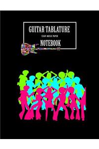 Guitar Tablature Staff Music Paper Notebook