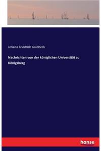 Nachrichten von der königlichen Universität zu Königsberg