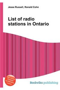 List of Radio Stations in Ontario