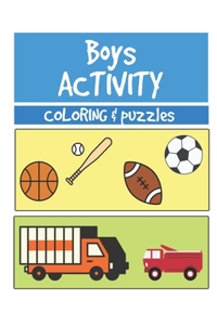 Boys Activity Coloring & Puzzles