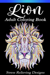 Lion Adult Coloring Book Stress Relieving Design