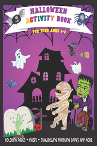 Halloween Activity Book for Kids Ages 4-8