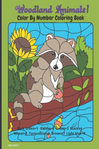 Woodland Animals! Color By Number Coloring Book